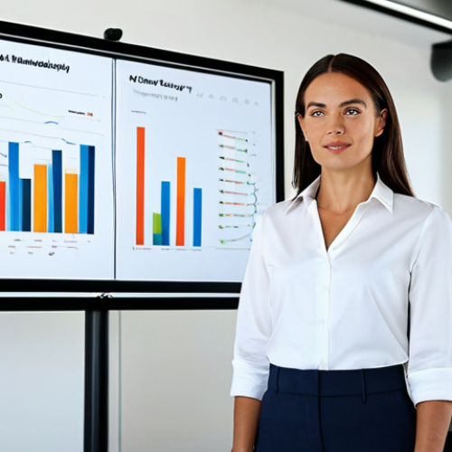 Home 6 Sustainable Business in Action**
"A fully clothed businesswoman in appropriate attire, presenting a sustainability report in a modern office setting. Charts and graphs display positive environmental impact. Natural lighting, perfect anatomy, correct proportions, safe for work, appropriate content, professional, family-friendly, high resolution."
**